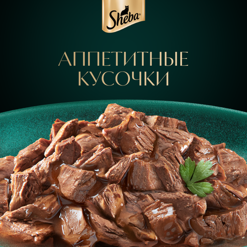 Корм консервированный для взрослых кошек SHEBA Craft Collection Курица в соусе, сочные слайсы, 75г, картинка
