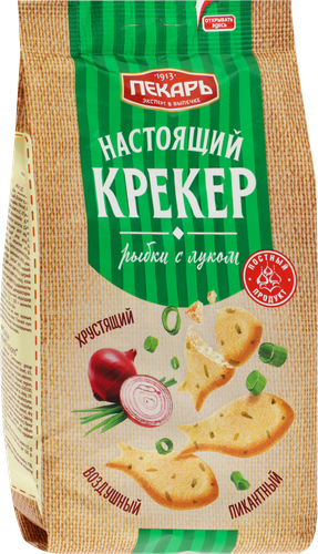 Крекер КОНФИ Рыбки с луком, 220г, вид