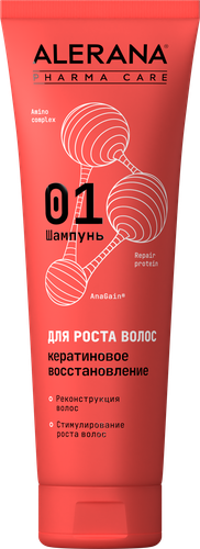Шампунь для волос АЛЕРАНА Pharma Care Кератиновое восстановление, 260мл, изображение