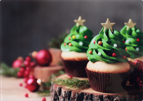 Доска разделочная HOMECLUB Festive 25х18см, прямоугольная, стекло Арт. ZGS-cut9, фотография