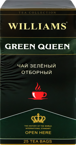 Чай зеленый WILLIAMS Green queen, 25пак, картинка