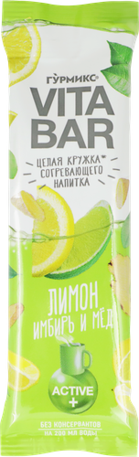 Основа для приготовления согревающего напитка ГУРМИКС Vita bar Лимон, имбирь и мед, 32г, вид