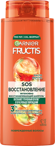 Шампунь для волос для поврежденных волос FRUCTIS SOS Восстановление укрепляющий, 700мл, фото