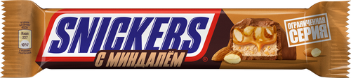 Батончик шоколадный SNICKERS с миндалем, фото