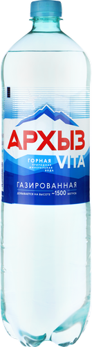 Вода минеральная АРХЫЗ Vita природная столовая газированная, 1.5л, вид