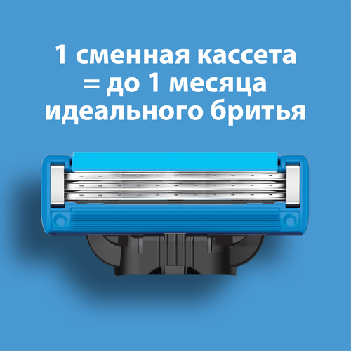Кассеты сменные для бритья GILLETTE Mach3 Turbo, 4шт, фото