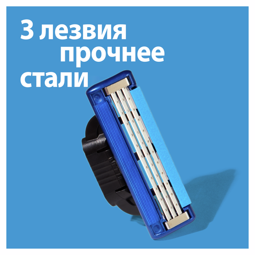 Кассеты сменные для бритья GILLETTE Mach3 Turbo, 4шт, детальное фото