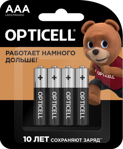 Элемент питания OPTICELL Basic AAA, Арт. 5051002, 4шт, вид