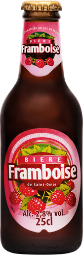 Напиток пивной DE SAINT-OMER FRAMBOISE фильтрованный пастеризованный 2,8%, 0.25л, фотография