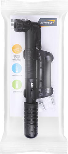 Насос велосипедный мини ACTIWELL 22х6х2,5см, Арт. WSY032, картинка