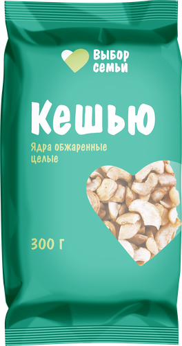 Кешью ВЫБОР СЕМЬИ, 300г, крупный план