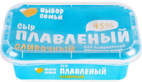 Сыр плавленый ВЫБОР СЕМЬИ&nbsp;45%, без змж, 180г, фото