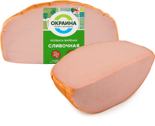 Колбаса вареная ОКРАИНА Сливочная, весовая, изображение