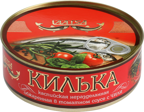 Килька Каспийская LAATSA обжаренная в остром томатном соусе с чили, 240г, изображение