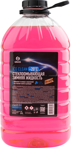 Жидкость стеклоомывающая зимняя GRASS Ice Clean, до -20 градусов, Арт. 110487, 3л, детальное фото