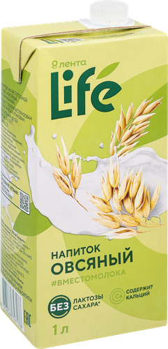 Напиток ЛЕНТА LIFE Овсяный оригинальный, 1000мл, фото