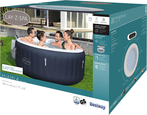 Гидромассажная ванна BESTWAY мини-бассейн СПА 180×66см 669л, Арт. 6001C, вид