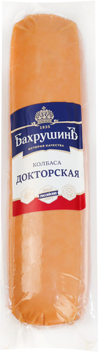 Колбаса вареная БАХРУШИНЪ Докторская, весовая, вид