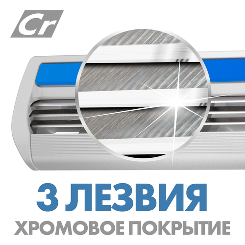 Станок для бритья ZOLLIDER Force 3 Max, 3 лезвия, одноразовый, 5шт, картинка
