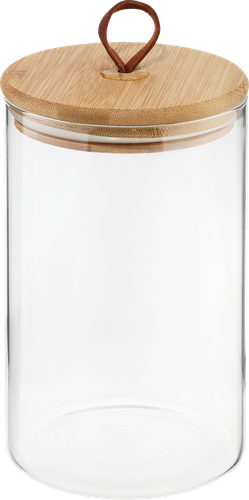 Банка для хранения HOMECLUB Timber, стекло, бамбук, 1.1л, Арт. 24SGPG10GSTXG-3, детальное фото