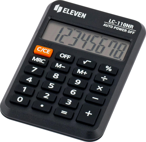 Калькулятор карманный ELEVEN LC-110NR, 8 разрядов, 5,8х8,8х1,1см, черный, изображение