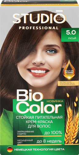 Краска для волос STUDIO Biocolor 5.0 Русый, 115мл, вид
