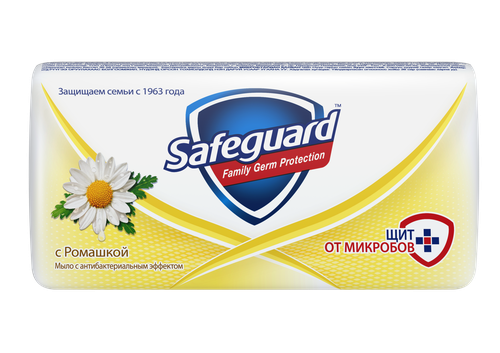 Мыло туалетное SAFEGUARD с ромашкой, с антибактериальным эффектом, 90г, фото