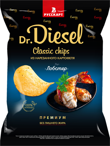 Чипсы картофельные DR.DIESEL Лобстер, 120г, картинка