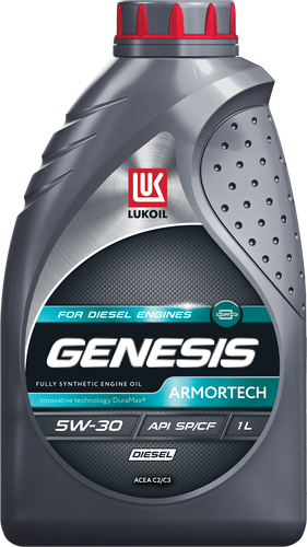 Масло моторное ЛУКОЙЛ Genesis Armortech Diesel 5W-30, Арт. 2203879, 1л, крупный план