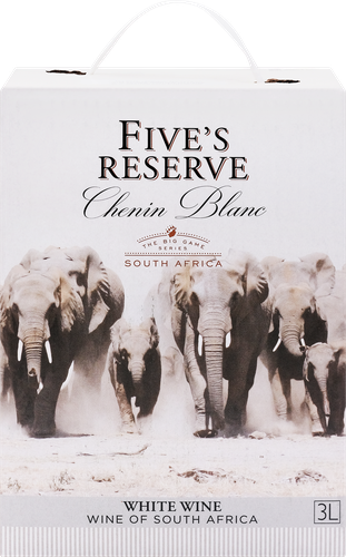 Вино FIVE'S RESERVE Сhenin Blanc белое сухое, 3л, крупный план