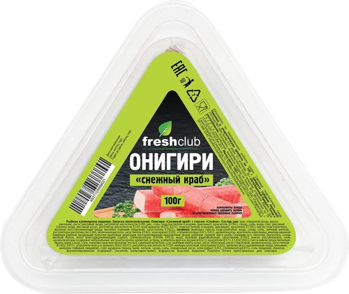 Онигири Снежный краб с соусом Спайси FRESHCLUB, 100г, картинка