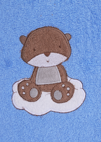 Полотенце-пончо HOMECLUB 60x120см, голубое, Арт. KY-2-B, фотография