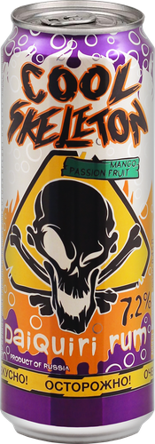 Напиток слабоалкогольный COOL SKELETON Дайкири манго и маракуйя газированный 7,2%, 0,45л, фотография