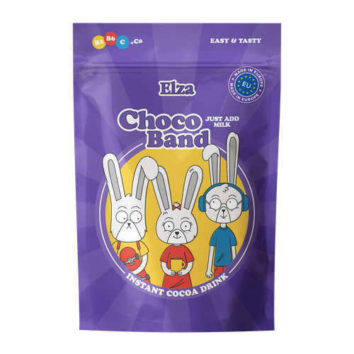 Какао напиток ELZA Choco Band Instant Cocoa Drink с витаминами и кальцием, 200г, детальное фото