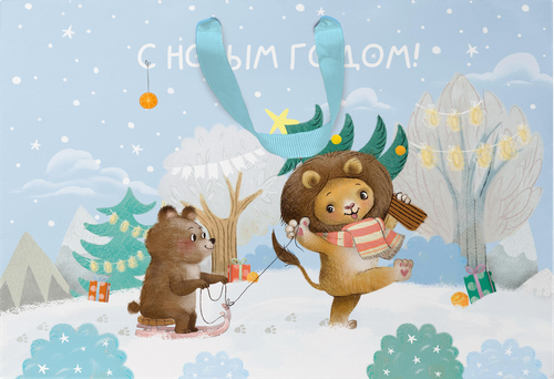 Пакет подарочный CITY HOME TRADE Christmas Kids 36х48х15см, изображение