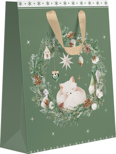 Пакет подарочный CITY HOME TRADE Christmas Woodland 41х31х10см, вид