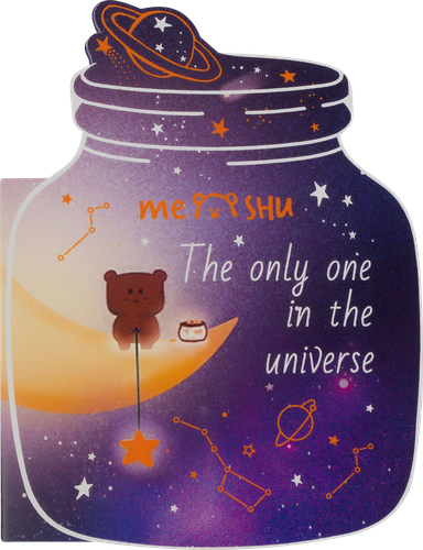 Флажки-закладки MESHU Universe и самоклеящиеся блоки в наборе, 20 листов, 5 цветов, изображение