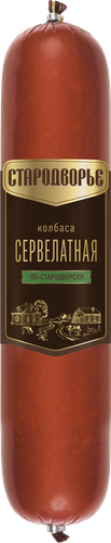 Колбаса варено-копченая СТАРОДВОРЬЕ Сервелатная по-Стародворски, весовая, изображение