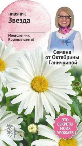 Семена Нивяника Октябрина Ганичкина Звезда 0,1 г, картинка