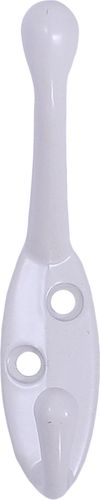 Крючок мебельный Larvij LK0401WH двойной белый, изображение