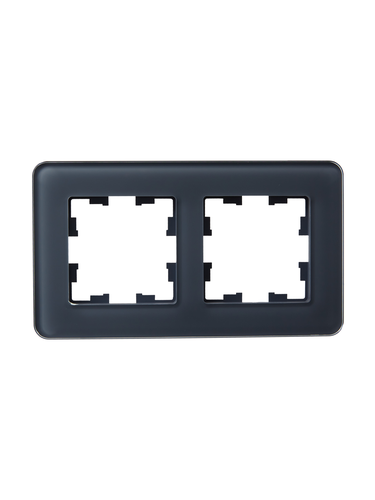 Рамка 2 поста IEK BRITE BR-M22-G-41-K53 графит, изображение