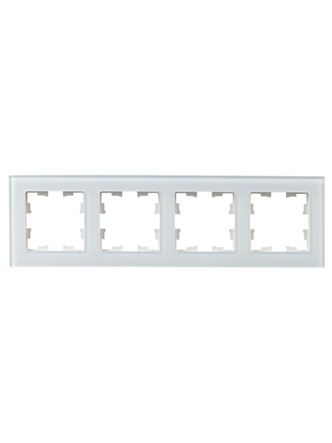 Рамка 4 поста IEK BRITE BR-M42-G-K01 белый, детальное фото