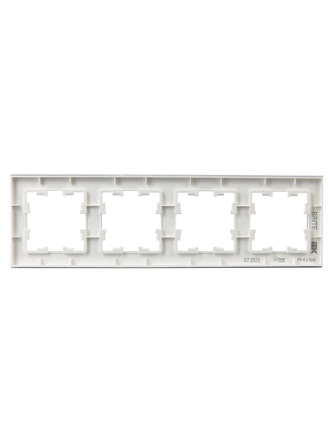 Рамка 4 поста IEK BRITE BR-M42-G-K01 белый, картинка