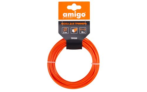 Леска для триммера AMIGO звезда 2мм 15м, изображение