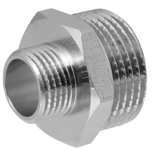 Ниппель - переходник (бочонок) 1" х 1/2" н/н MPF, изображение