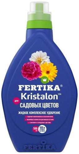 Удобрение комплексное Fertika Кристалон для цветочных, 500мл, картинка