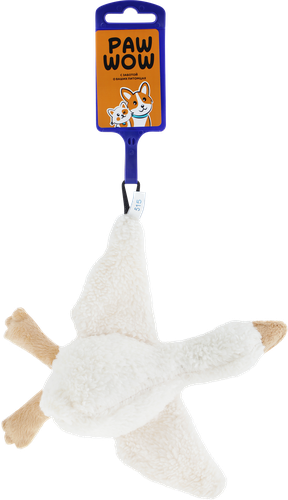 Игрушка для собак PAW WOW Гусь с пищалкой 23см, вид