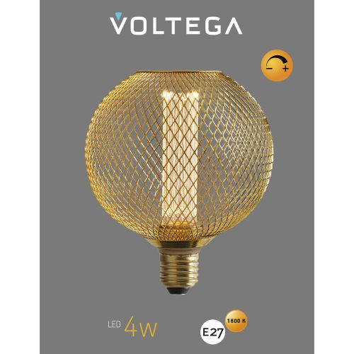 Лампочка Voltega 8566 150x125x125 световой поток 220 Лм цветовая температура 1800 К., детальное фото