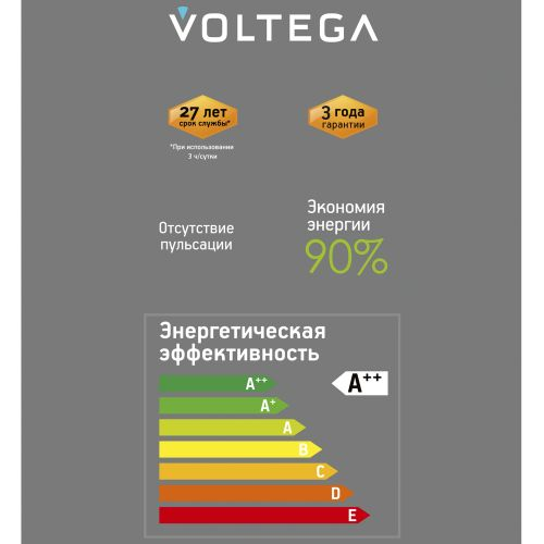 Лампочка Voltega 8567 130x125x125 световой поток 220 Лм цветовая температура 1800 К., детальное фото