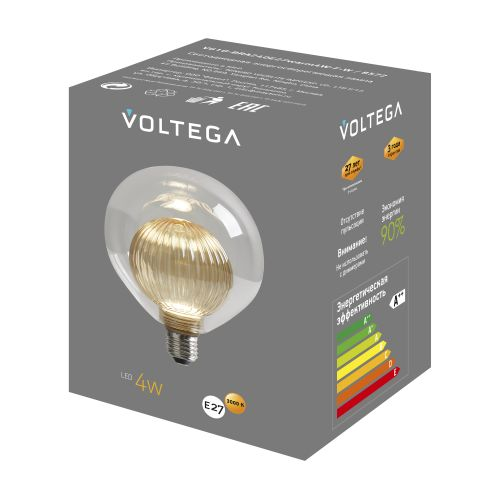 Лампочка Voltega 8572 164x125x125 световой поток 220 Лм цветовая температура 1800 К., вид